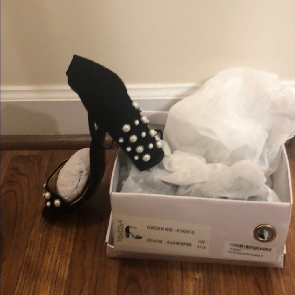 Pearl Block Heels